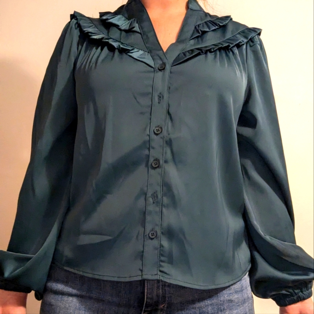 Petal Dew Green Blouse